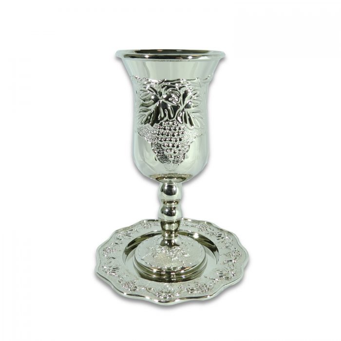 Kiddush Cup - Grapevine with Saucer