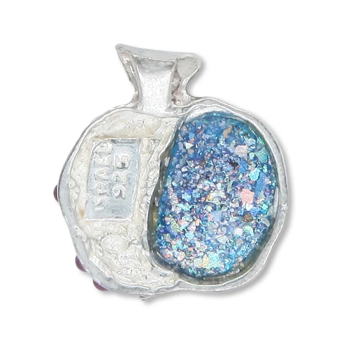 Pendant - Pomegranate with Roman Glass Shard, with chain - Image 3