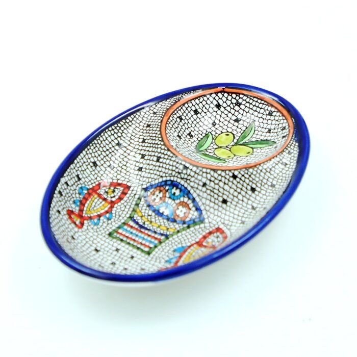 Ceramic Olives Bowl, Fish and Loaves - Image 2