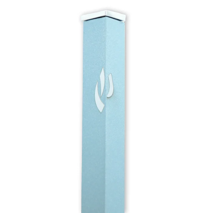 Mezuzah - Modern, Pastel Blue, Textured Finish, Aluminum  - Image 2