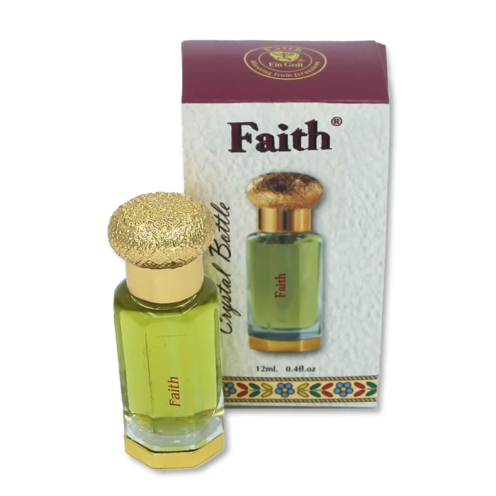 Anointing oil - 0.4 fl oz (12ml)  Crystal Bottle - Faith