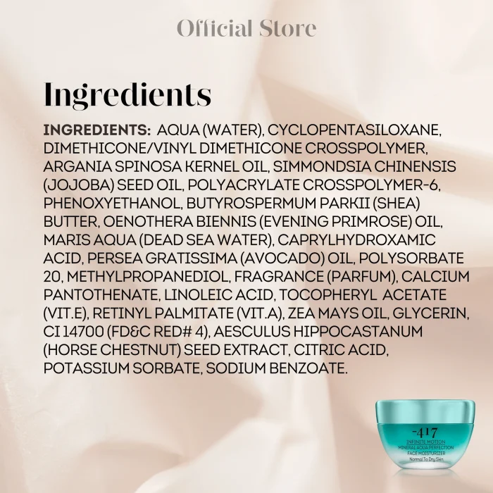 -417 - Mineral Aqua Perfection Face Moisturizer – Normal to Dry Skin - Image 5
