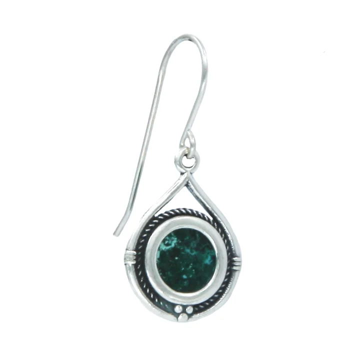 Earrings - Elegant 925 Sterling Silver and Eilat Stone - Image 3