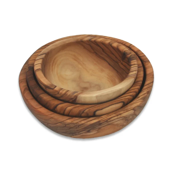Bowl Set - Olive Wood, Set of Three