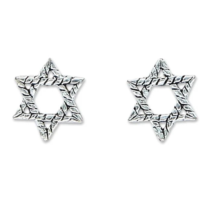 Earrings - Post, Star of David 925 Sterling Silver - Image 2