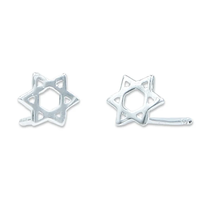 Earrings - Post, Star of David 925 Sterling Silver