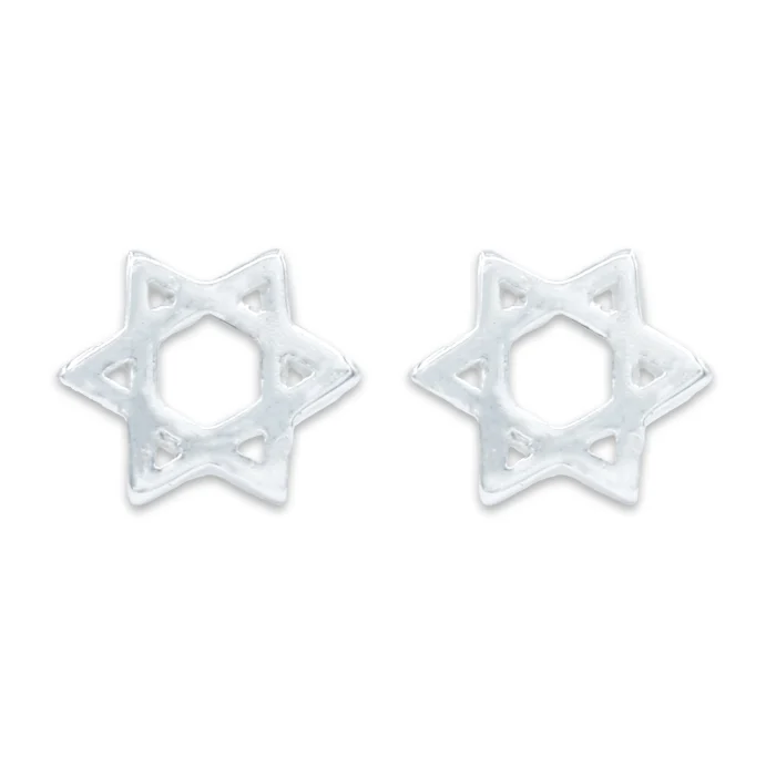 Earrings - Post, Star of David 925 Sterling Silver - Image 2