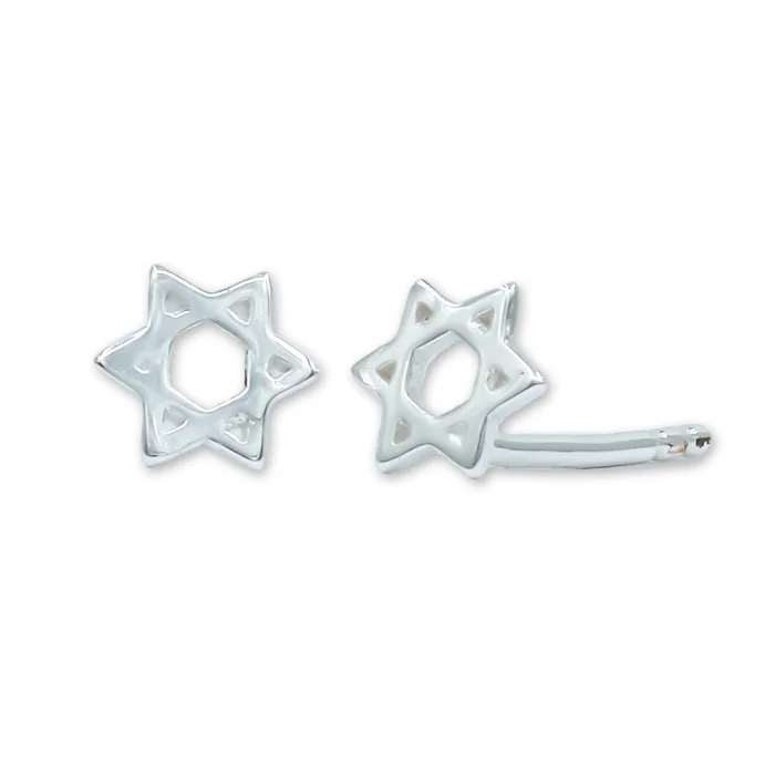 Earrings - Post, Star of David 925 Sterling Silver