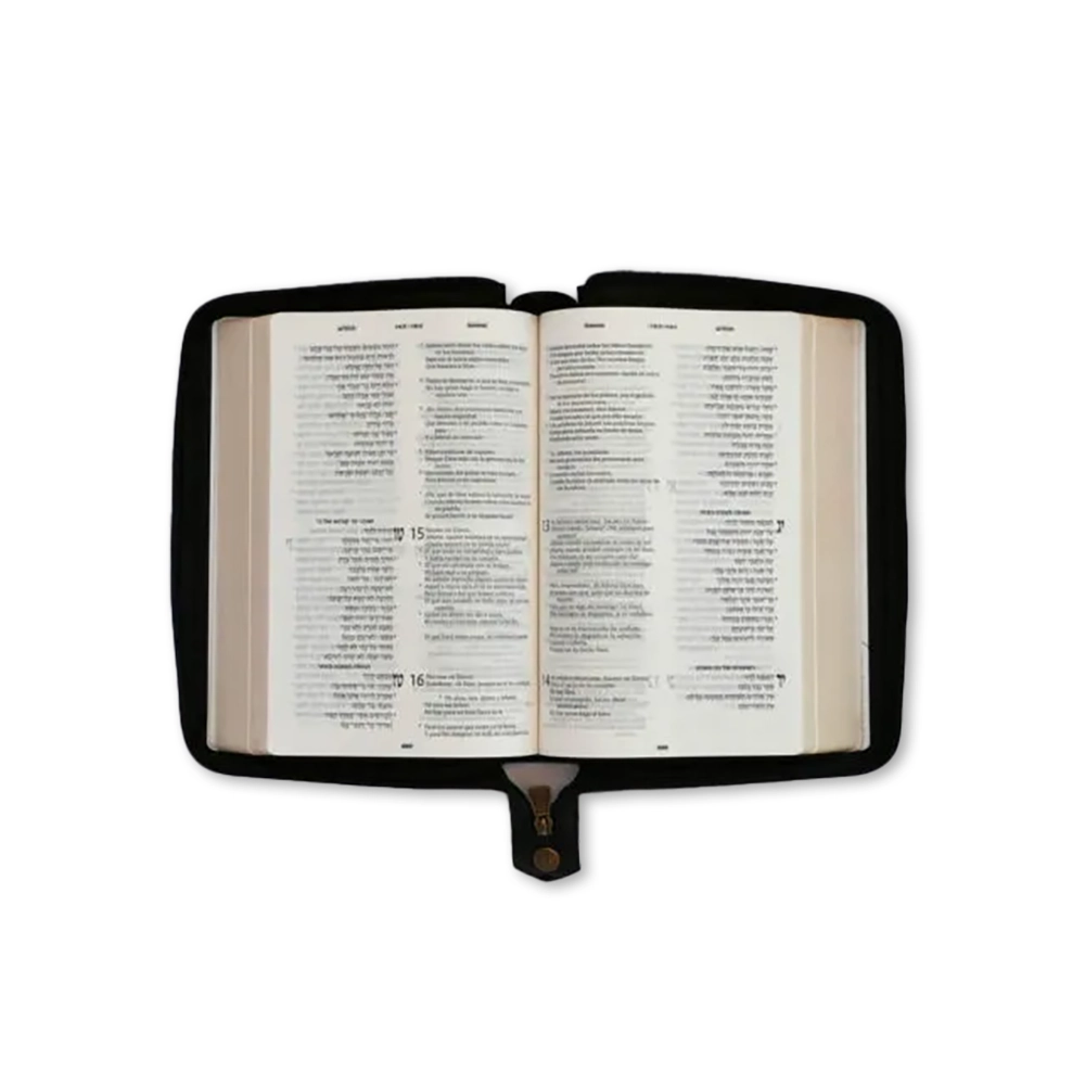Bible - Full Hebrew-Spanish - Leather and Zipper, Black - Image 2