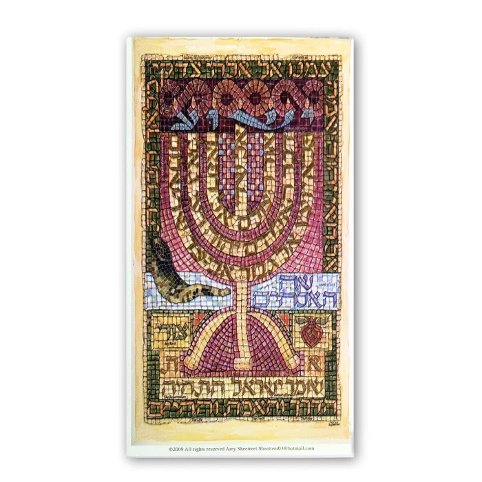 Set 50 Bookmarks, Gift Tags - Yeshua Menorah, Names of God
