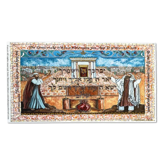 Set 50 Bookmarks, Gift Tags - The Lord Bless You and Keep You, The Priestly Blessing