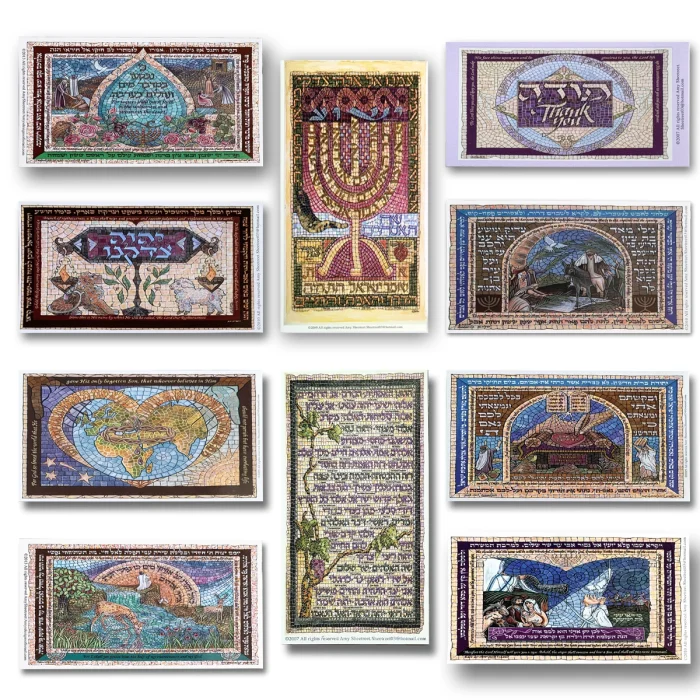 Set 50 Bookmarks, Gift Tags - 5 Each of 10 Designs