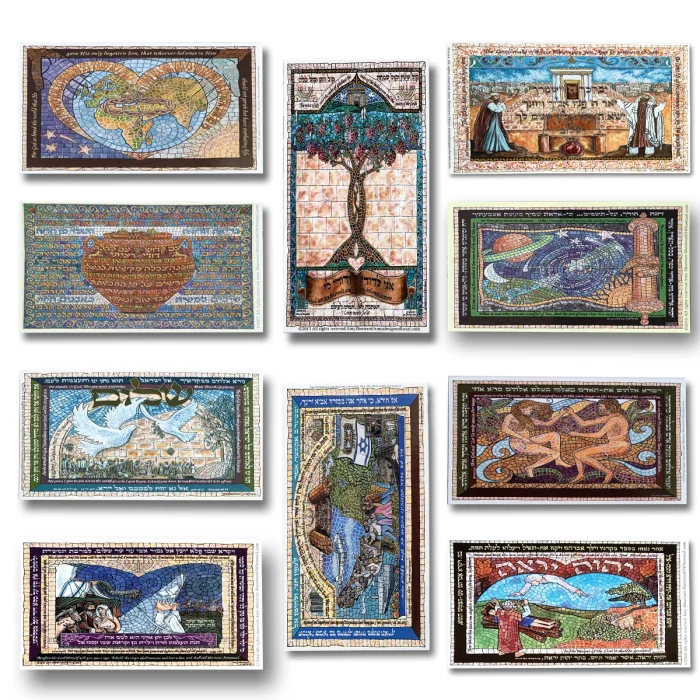 Set 50 Bookmarks, Gift Tags - 5 Each of 10 Designs