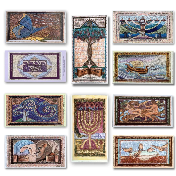 Set 50 Bookmarks, Gift Tags - 5 Each of 10 Designs