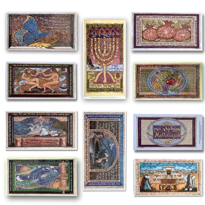 Set 50 Bookmarks, Gift Tags - 5 Each of 10 Designs