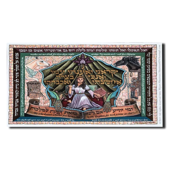 Set 50 Bookmarks, Gift Tags - Queen Esther