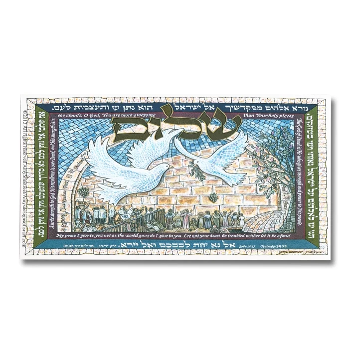 Set 50 Bookmarks, Gift Tags –  Shalom, God's Peace