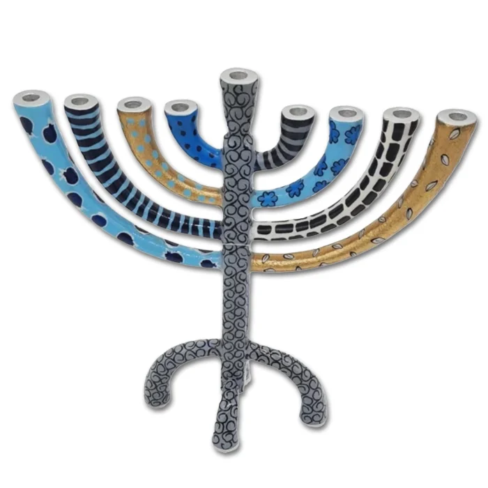 Chanukiah -  Artistic Blue Menorah for Chanukah