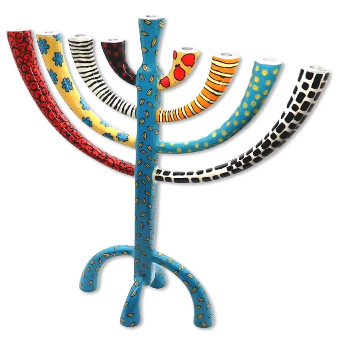 Chanukiah -  Artistic Colorful Menorah for Chanukah