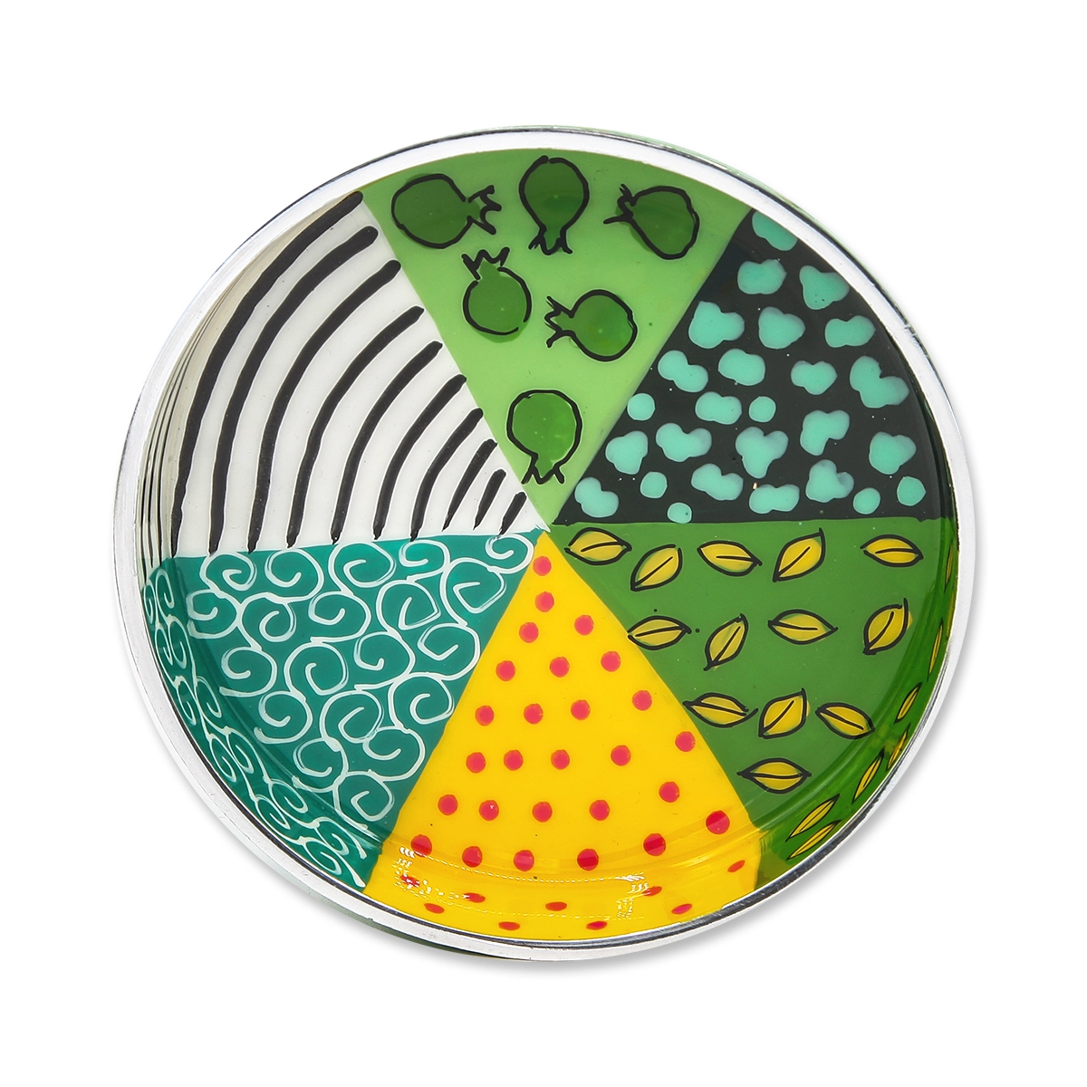 Kiddush Cup - Festive Green Hand Painted - Image 2